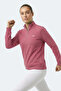 Maxis I Women's Stand Collar Zippered Pink Sweatshirt - 6