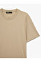 Regular Fit Short Sleeve Crew Neck Cotton Basic T-Shirt - 4