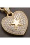 316L Steel Tarnish Resistant Jewelry Gold Color Zircon Stone Sweetheart Heart Women's Necklace - 2
