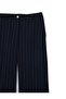 Straight Fit Pocketed Straight Wide Leg Striped Trousers - 5