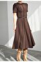 Brown Short Sleeve Dress - 261013 - 4