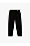 High Waist Pocketed Buttoned Cotton Straight Leg Denim Trousers - Mom Slim Jean - 5