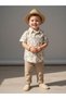 Boy's Summer Leaf Patterned Linen Shirt - 5