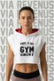 This Is My Gym Shirt Printed Zero Sleeve Hooded Sports Women's Crop