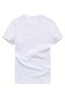 Women's V-Neck 3-Row Heart Printed White/Black T-Shirt Loose Oversize - 3