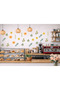 Flower Leaf Wall Sticker Set Plant Nature Themed Decorative Wall Sticker Home Salon Room Ornament - 6