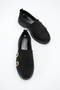 Women's Loafer Moccasin Casual Buckle Daily Shoes Tonyas Black Suede - 3
