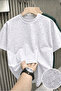 Glitter Detailed Shiny Unisex Oversize Fit T-Shirt