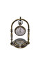 Brass Table Top Compass Clock 15224