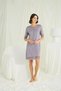Lace Detailed Short Sleeve and Button Front Nightgown - Ssssss6891-4284 - 4