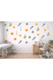 Flower Leaf Wall Sticker Set Plant Nature Themed Decorative Wall Sticker Home Salon Room Ornament - 2