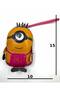 Handmade Leather Keychain with One-Eyed Character Figure / Mini Zipper Wallet - 4