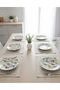 Special Series Porcelain Decorated Dinner Plate "For 6 People" Presentable Gift Suitable for Any Table 19 cm - 4