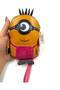 Handmade Leather Keychain with One-Eyed Character Figure / Mini Zipper Wallet - 3