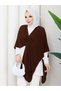 Women's Brown Knitwear Poncho - 6