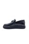 Genuine Leather Buckle Laceless Men's Black Comfort Loafer Shoes - 3