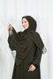 Self-Wrapped Zippered Prayer Dress Khaki Hnt7068 - 6