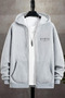 Unisex Oversize Zippered Sweatshirt Jacket