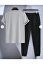 Premium Paris Printed Oversize T-Shirt & Sweatpants Set Men / Women - 2