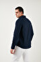 Cotton and Linen Blend Regular Fit Classic Collar Long Sleeve Shirt Men's Shirt Cf26S1210134 - 7