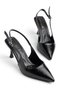 Verona Black Rustic Women's Heeled Shoes Stiletto - 5