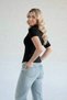 Range Women's Short Sleeve Zipper Pocket Black Fitness Fit Sports Blouse - 4