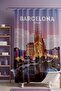 Bathroom Curtain, Pastel Barcelona Patterned Shower Curtain, Bathtub Curtain 175X200Cm