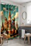Bathroom Curtain, Russian Dome Symphony Patterned Shower Curtain, Bathtub Curtain 175X200Cm - 3