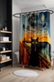 Bathroom Curtain, Black Screaming Pattern Shower Curtain, Bathtub Curtain 175X200Cm - 2