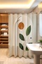 Bathroom Curtain, Bohemian Moon and Leaves Patterned Shower Curtain, Bathtub Curtain 175X200Cm - 3