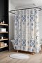 Bathroom Curtain, Blue Cosmos Chinese Pattern Shower Curtain, Bathtub Curtain 175X200Cm - 2