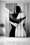 Bathroom Curtain, Opposites Attract Patterned Shower Curtain, Bathtub Curtain 175X200Cm - 3