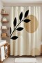 Bathroom Curtain, Bohemian Black Branch Pattern Shower Curtain, Bathtub Curtain 175X200Cm - 2