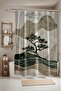 Bathroom Curtain, Bohemian Lines Tree Pattern Shower Curtain, Bathtub Curtain 175X200Cm - 2