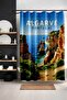 Bathroom Curtain, Algarve Coast Patterned Shower Curtain, Bathtub Curtain 175X200Cm - 3