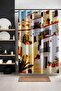 Bathroom Curtain, White Houses in the Sun Patterned Shower Curtain, Bathtub Curtain 175X200Cm - 2