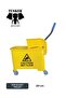Mop Bucket With Wheels And Wringer – Yellow, 20 Ltr - 2