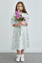 100% Cotton Floral Patterned Girl's Dress - 3