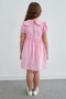 Cherry Embroidered Brode Detailed Baby Collar Girl's Dress - 6