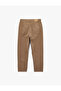 High Waist Pocketed Buttoned Cotton Straight Leg Denim Trousers - Mom Slim Jean - 4