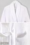 50-Pack Shawl Collar Bathrobe White 100% Cotton Unisex Ideal for Spa Women/Men - 3