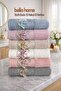 Bukle 3D Embroidered Hand Towel |   Set of 6 |   50X90 cm |   100% Cotton |   Soft-Textured |   Stylish and Durable