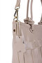 Women's Faux Leather Beige Shoulder Bag - 3