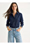 Women's Navy Blue Regular Fit Denim Shirt 7513 60283940