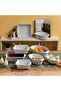 Cook Rings Rectangular Ceramic Baking Dish – Oven-Safe, Durable, Non-Stick White Bakeware - 3