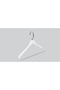 Wooden (Silver Hook Lama) Clothes, Shirts, Blouses, Hangers White Color 4 Pieces - 3