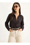 Women's Brown Regular Fit Denim Shirt 7513 60283940 - 2