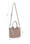 Women's Faux Leather Taupe Handbag - 2