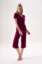 Bamboo Short Sleeve Capri Set with Ribbon Detail - 4
