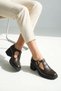 Brown Genuine Leather T-Strap Women's Heeled Shoes Casual Classic Design Strappy Mary Jane Style - 5